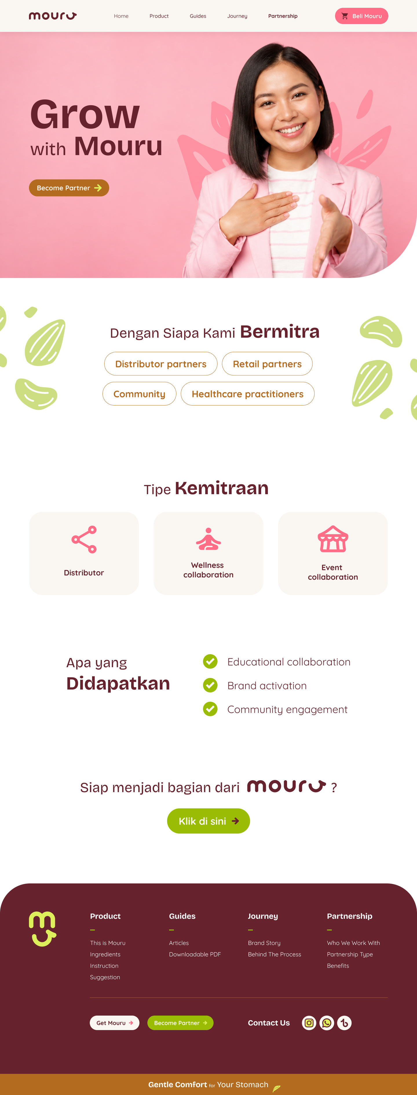 Mouru partnership page